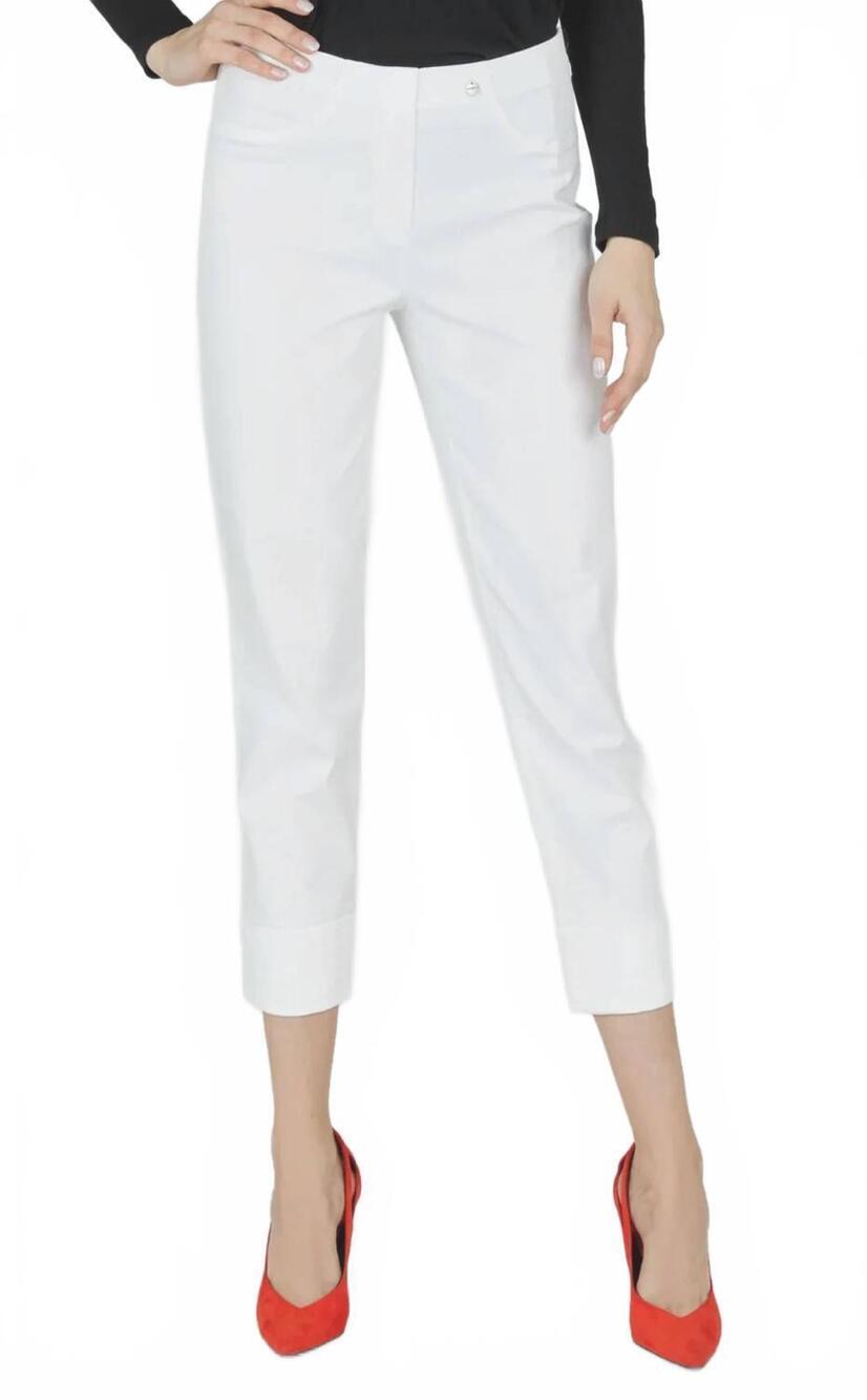 NEW ROBELL denim 7/8 length trousers in white